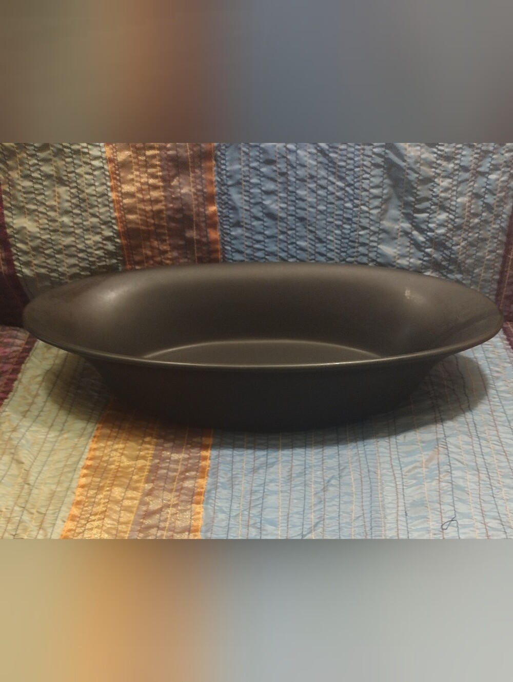 Simple Black Oval Serving Dish
